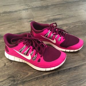 Nike Free Pink/Purple Running Shoe